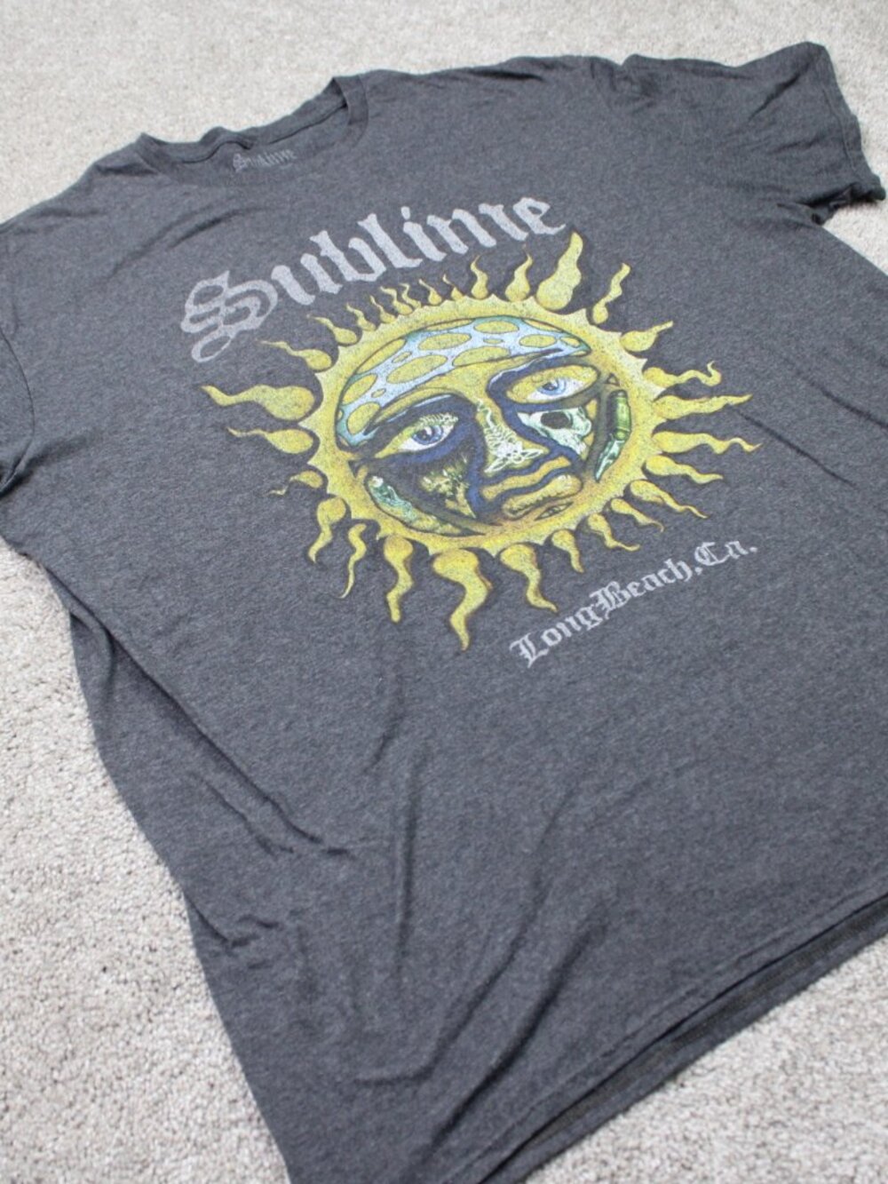 Sublime T-Shirt Mens 2XL XXL Gray Band Logo Cotton/Polyester Blend Short Sleeve - Picture 4 of 9